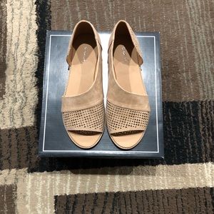 Brand new in the box Qupid Open Toe Flats